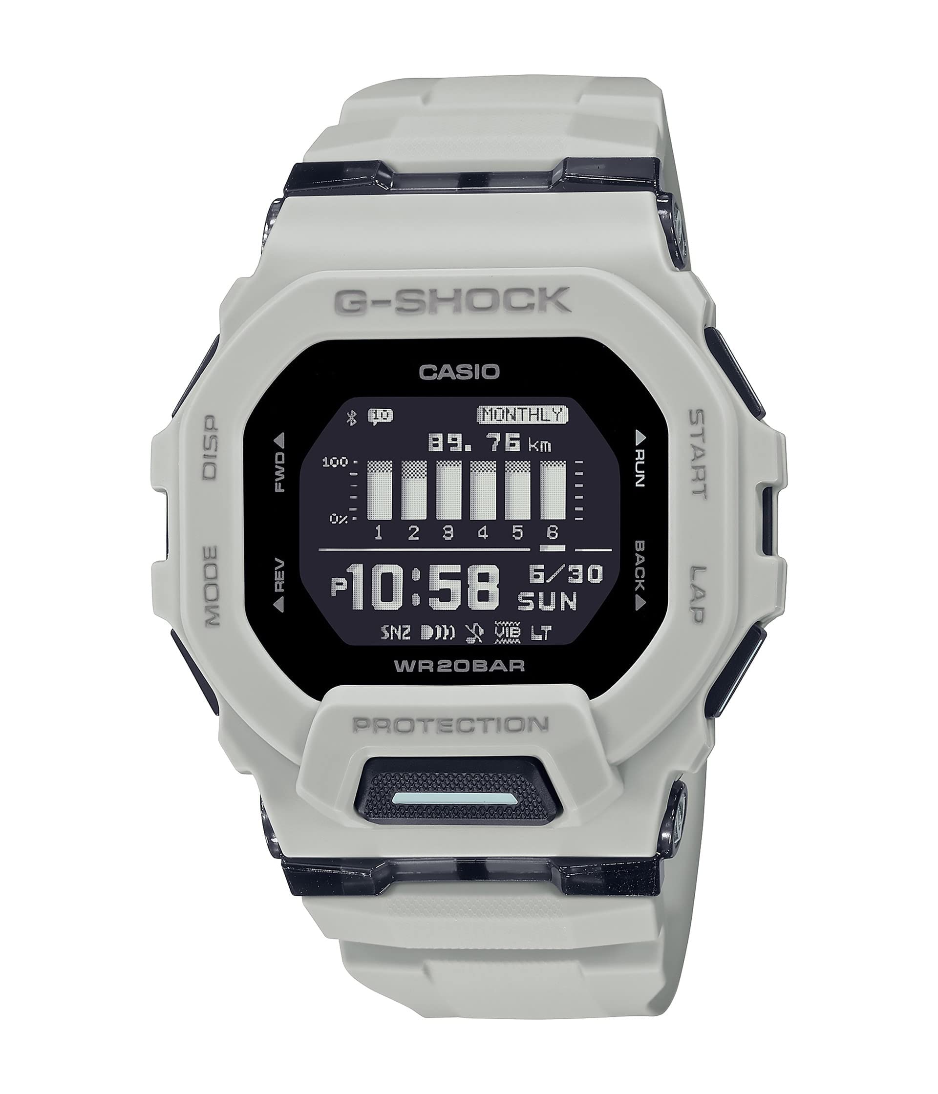 Casio GBD200UU-9 G-Shock Men's Digital Watch, Grey, One Size