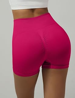 Women's High Waist Seamless Workout Shorts Compression Yoga Shorts for Gym Fitness and Casual Wear