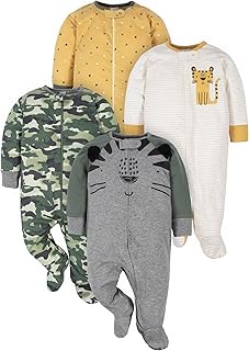 Gerber Baby Boys 4-Pack Sleep 'N Play Footie