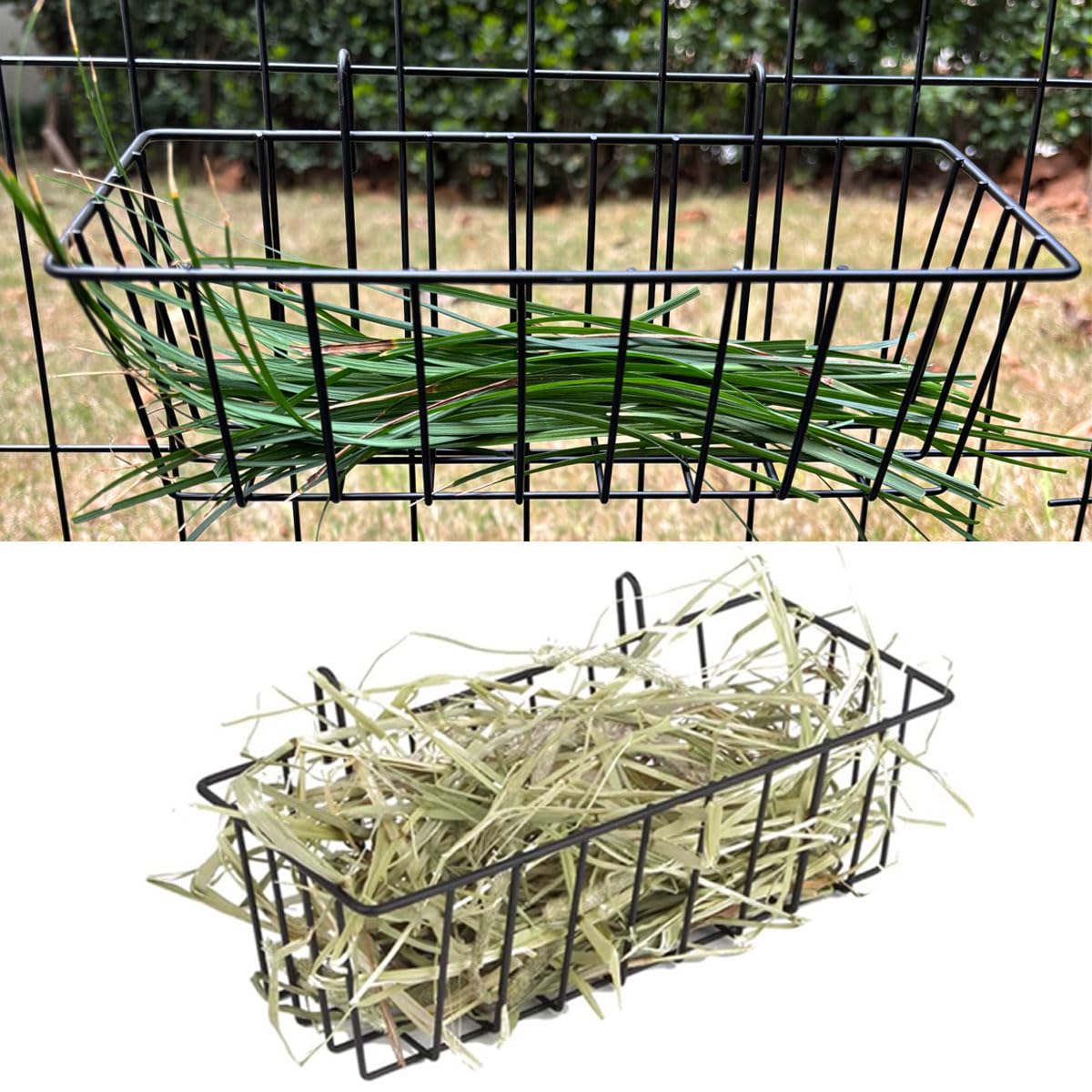 2pc Hay Feeder for Rabbit, Guinea Pig, Bunny, Chinchilla, Metal Frame Hay Feeder