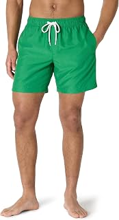 Amazon Essentials Men's Swimming Trunks with Mesh Lining, Pockets, Drawstring Closure