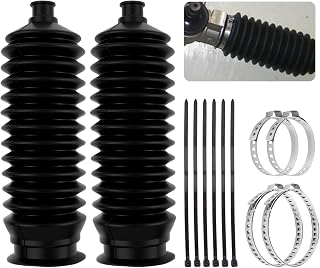 2PCS Inner Tie Rod Boot Kit with Zip Ties &amp; Clamps,Thickened Silicone Rack and Pinion Boot for Steering Components,Durable Anti-Dust Steering Rack Boots Car Accessories