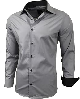 Subliminal Mode Men's Long Sleeve Shirt | Classic Fit | Comfortable and Easy to Wash | Ideal for Office and Casual Outings 444-5