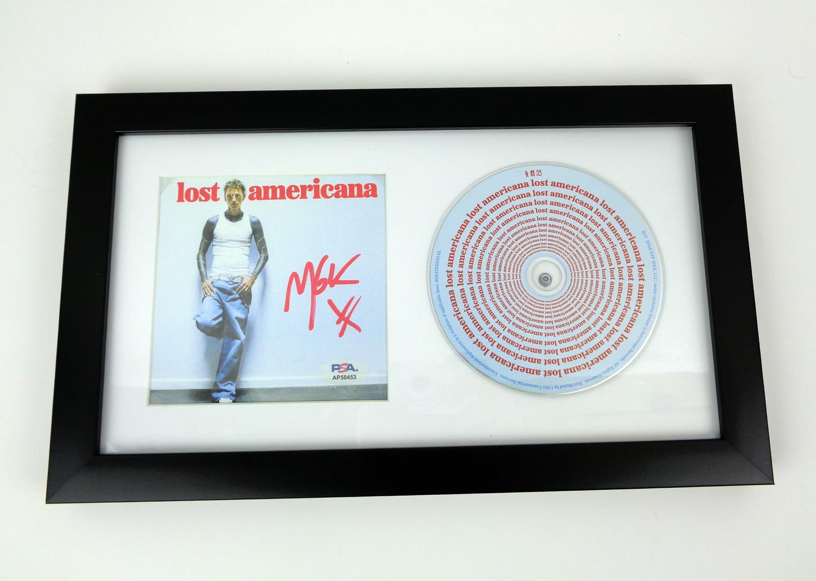 Lost Americana CD Signed By Machine MGK Gun Kelly Framed PSA/DNA COA A | Autogra