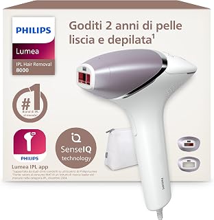 Philips Lumea 8000 Series IPL Hair Removal Device Alternative to Laser Hair Removal Devices with SenseIQ Technology, 2 Face and Body Accessories BRI944/00