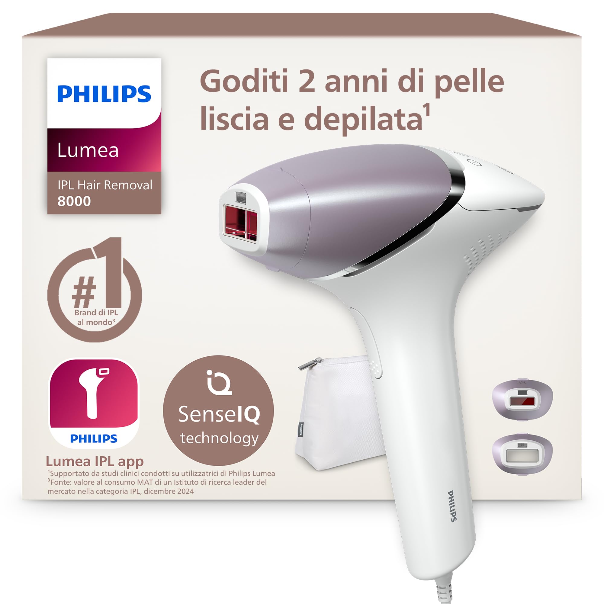 Philips Lumea 8000 Series IPL Hair Removal Device Alternative to Laser Hair Remo