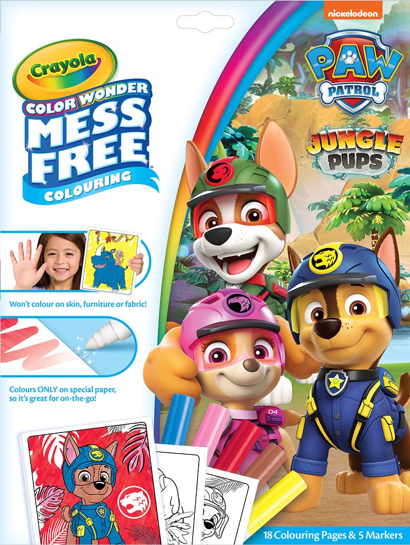 Crayola PAW Patrol Aqua Pups Color Wonder Coloring Set, Mess Free Coloring Pages