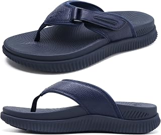 KuaiLu Flip Flops Men Athletic Recovery Walking Sandals