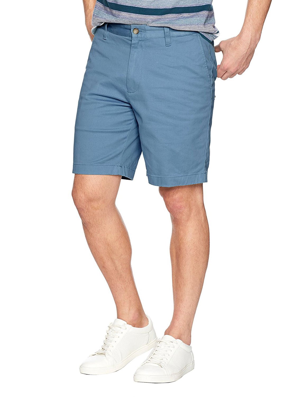 Nautica - 8.5 Inch Classic Flat Fit Stretch Cotton Deck Shorts, Men's Casual Sho