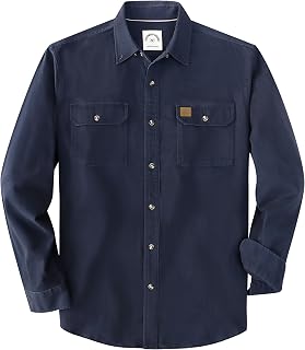 Dubinik® 8.8 oz Jeanshemden Herren Langarm Freizeithemden für Männer Knöpfe