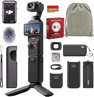 DJI Osmo Pocket 3 Creator Combo 4K 120fps Handheld 3-Axis Gimbal, SD Card, NY Pouch, 1 Year NYC Care Plan and More