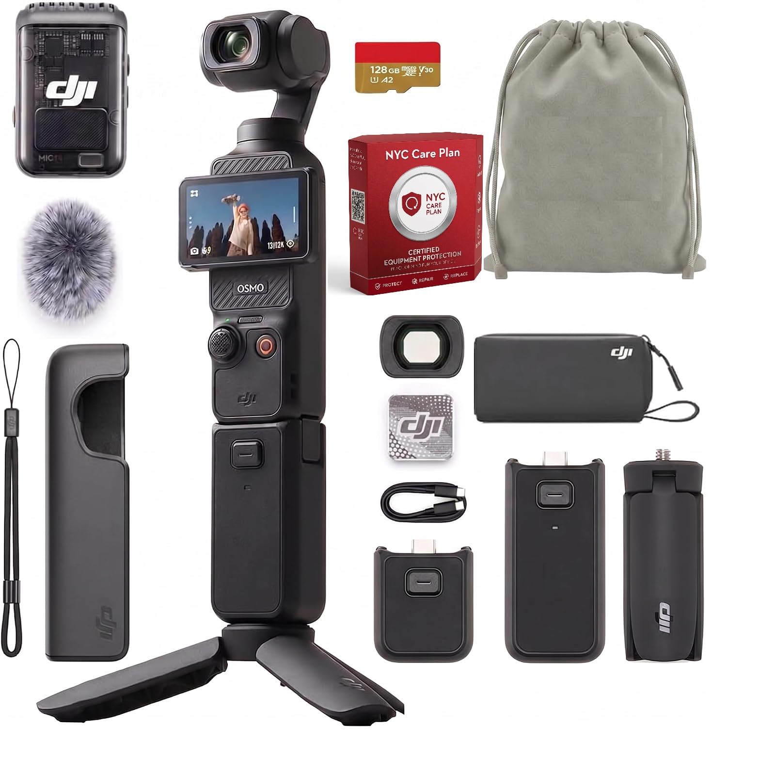 DJI Osmo Pocket 3 Creator Combo 4K 120fps Handheld 3-Axis Gimbal, SD Card, NY Po