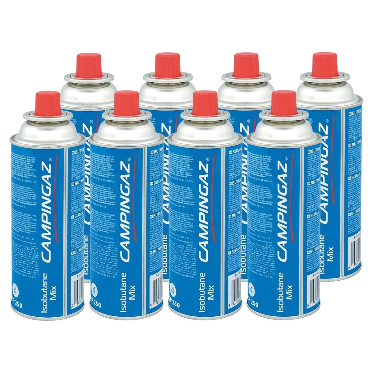 Campingaz CP 250 Valve Gas Cartridge - Isobutane Mix (Pack of 8)