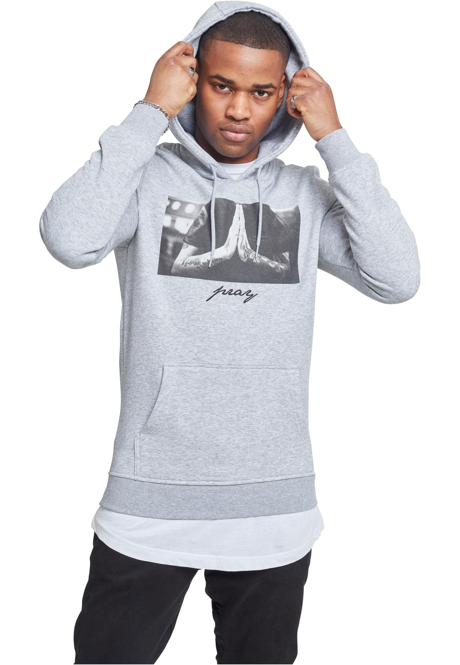 MISTER TEE Men's Hooded Sweatshirt with Kangaroo Pocket, Long Sleeve Sweatshirt 