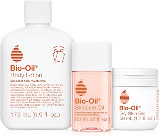 Bio-Oil Skincare Bundle, Stretch Marks &amp; Dry Skin Trial Kit 3-Pc | 3-Piece Pregnancy Skincare Set, Body Oil 2oz, Dry Skin Gel 1.7oz, Body Lotion 5.7oz, Sensitive Skin, Stretch Marks