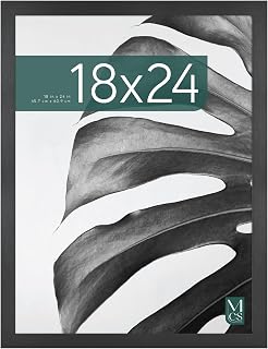 MCS Studio Gallery Poster Frame, 18x24, Black Woodgrain, 1-Pack | Studio Gallery Poster Frame For Photos & Art Prints, 18x24 Inch, Black Woodgrain Engineered Wood, 1-Pack
