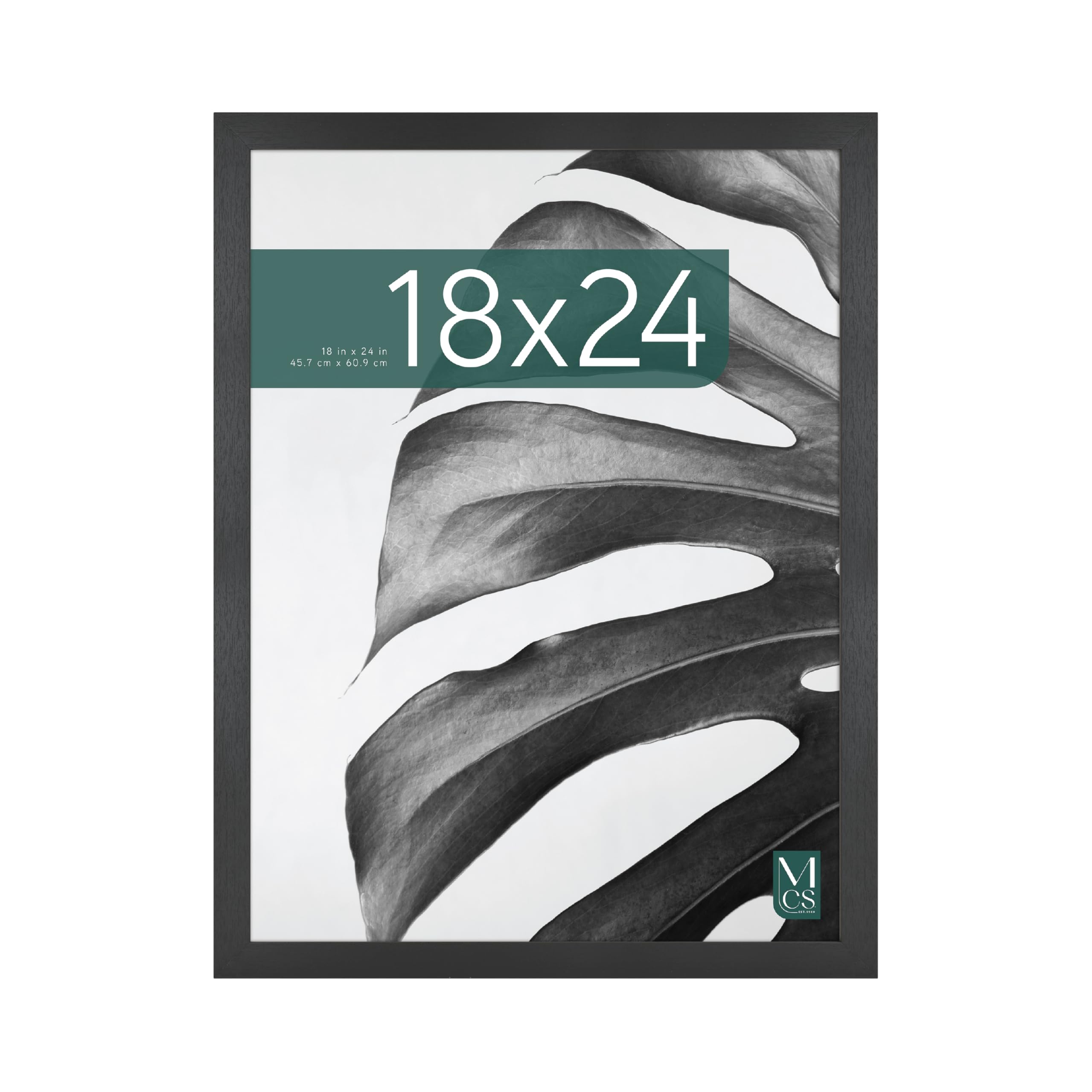 MCS Studio Gallery Poster Frame, 18x24, Black Woodgrain, 1-Pack | Studio Gallery