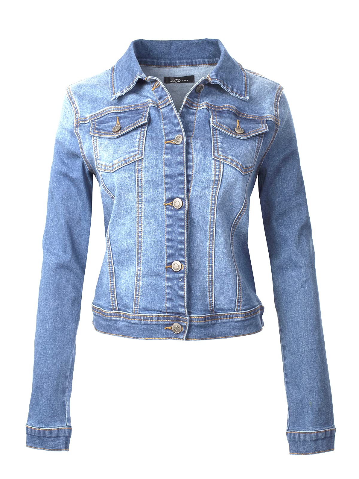 Design by Olivia Women's Stretch Denim Jacket Slim Fit Jean Coat