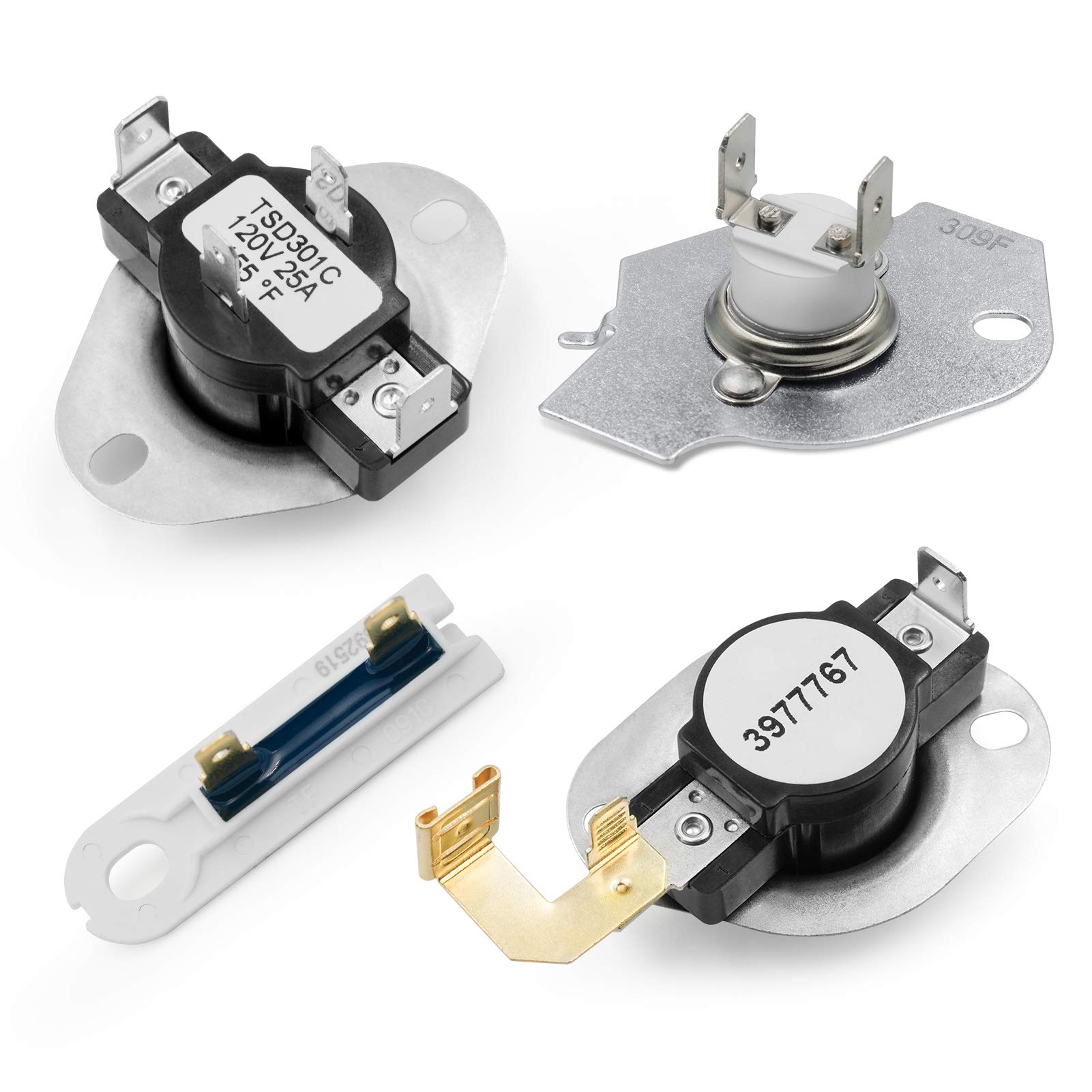 3977393 & 3392519 Dryer Thermal Fuse & 3977767 Dryer High Limit Thermostat & 338