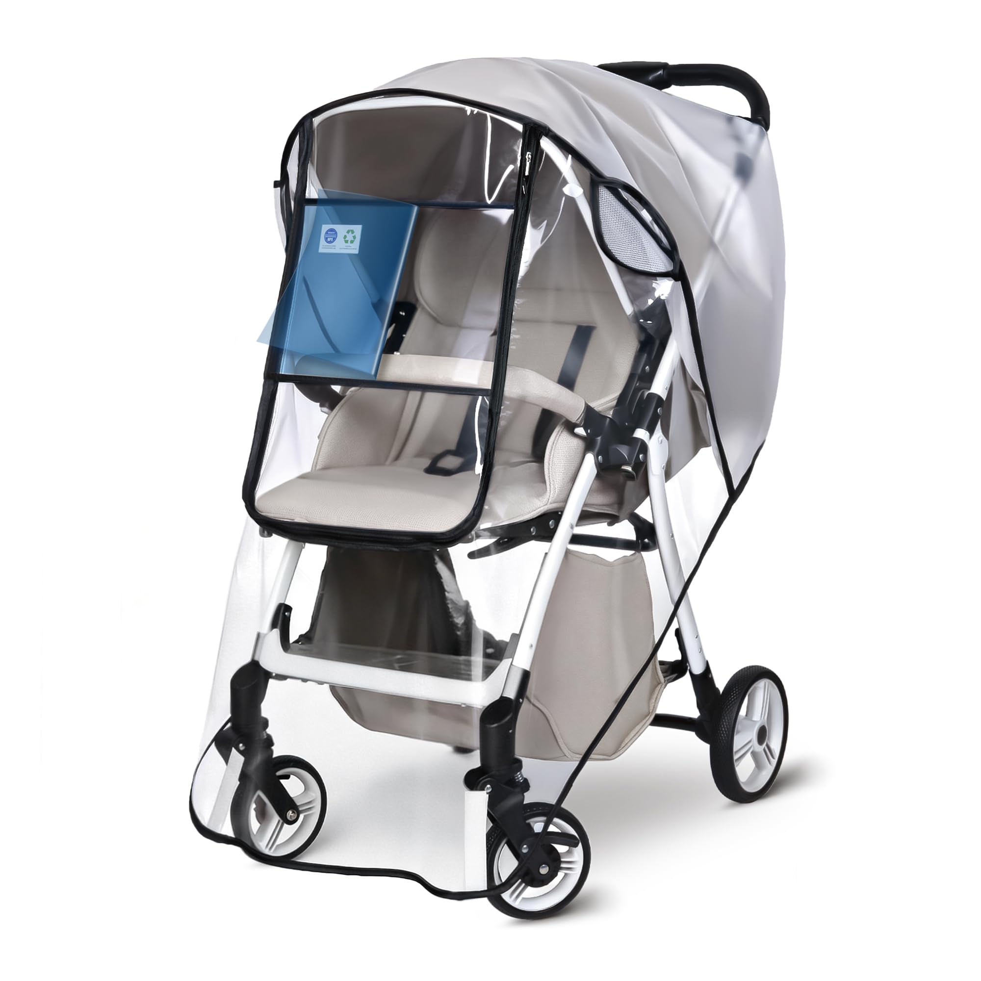 bemece Universal Stroller Rain Cover, Clear EVA Weather Shield | bemece Stroller