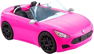 Barbie Dreamland Convertible Pink Car with Fun Details | Vehicle That Fits 2 Dolls, Including Realistic Details, Ages 3+