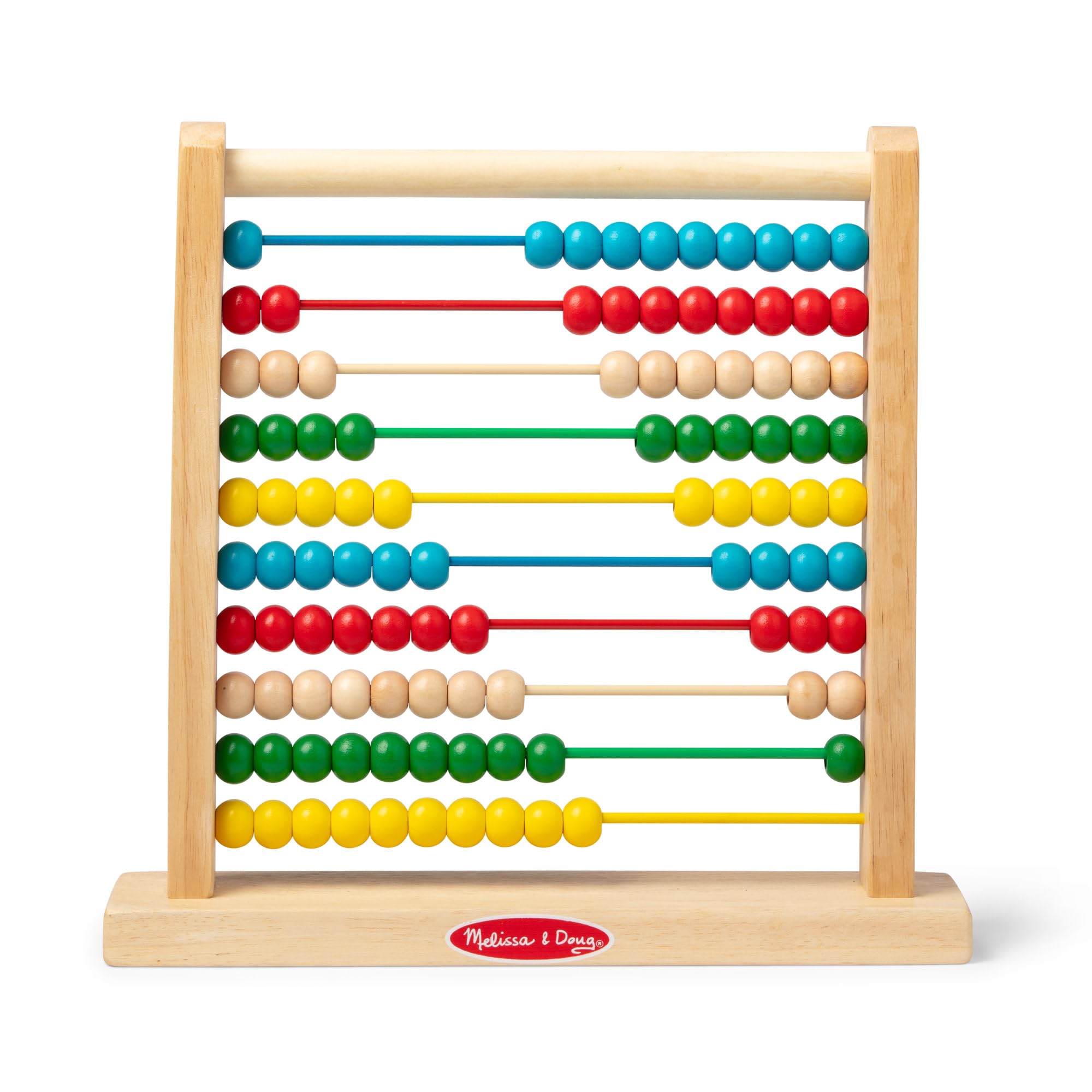 Melissa & Doug Abacus Classic Wooden Toy with 100 Colorful Beads | Classic Woode