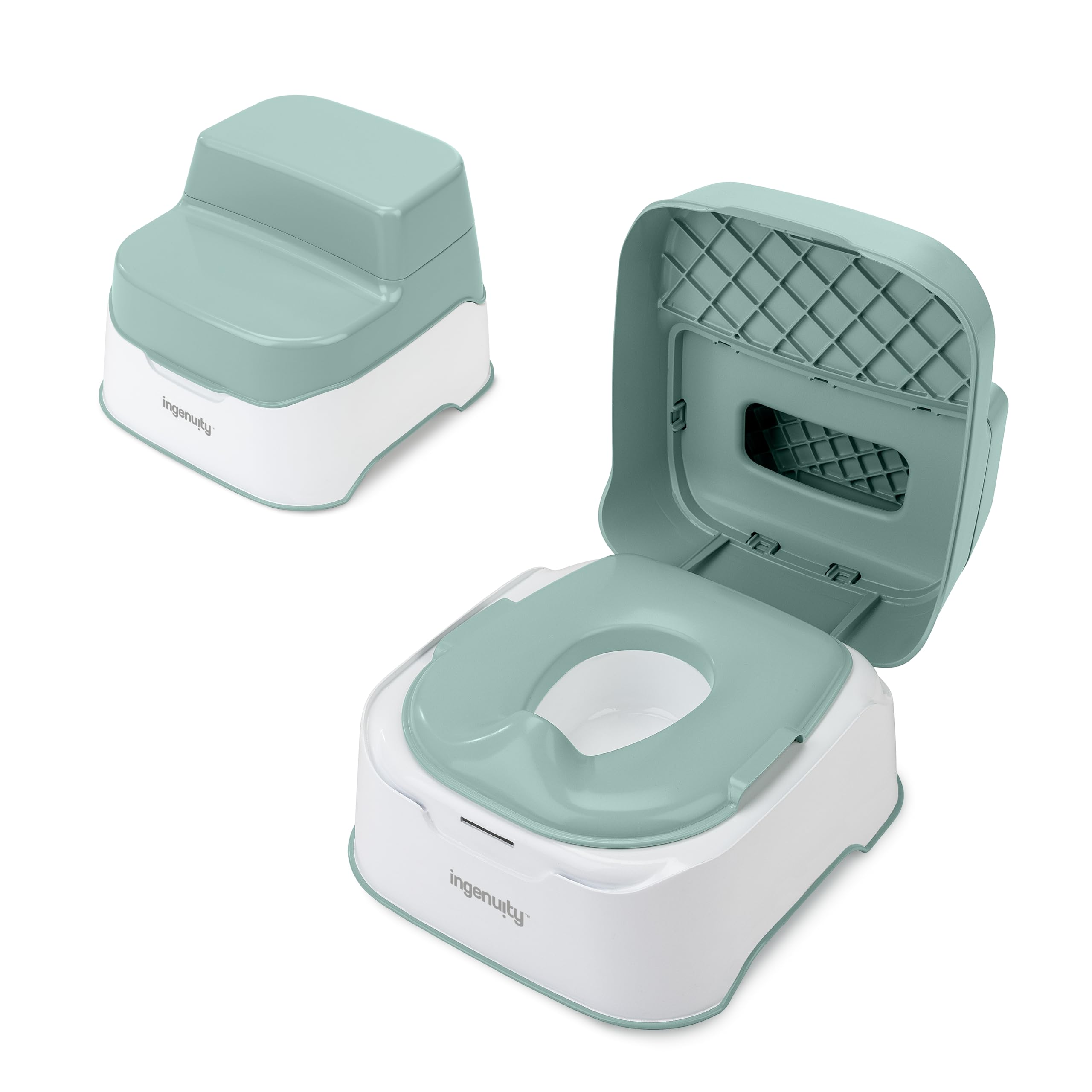Ingenuity Prepare to Potty 3-in-1 System - Potty Training Toilet, Topper, Step S