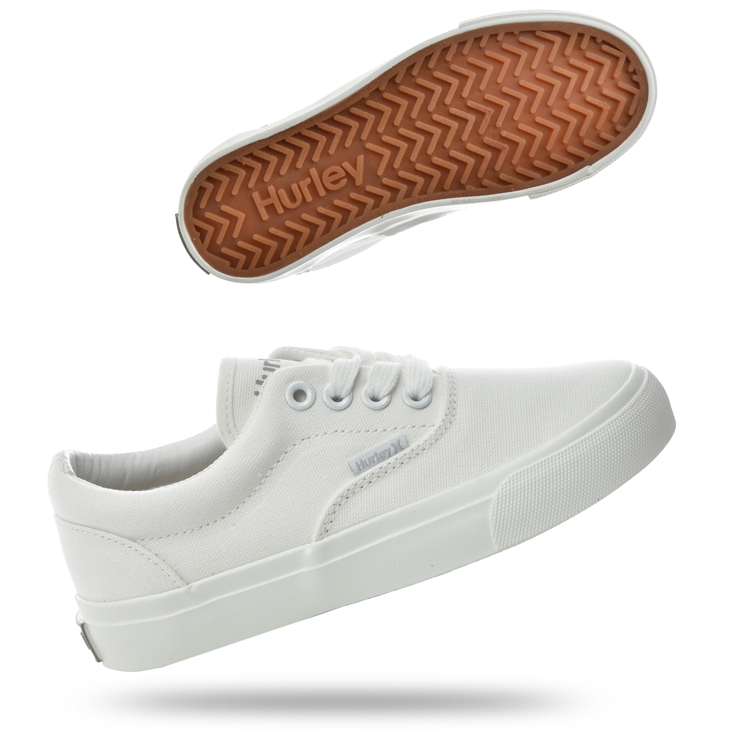 Hurley Marley Kids Canvas Trainers Lace Up Low Top Skateboard Shoes Kids Sports 