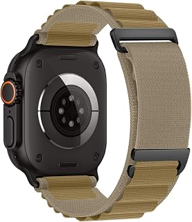 Alpine Loop Soft and Breathable Band Compatible with Apple Watch Ultra 3/Ultra 2/Ultra, Series 10/9/8/76/5/4/3/SE, 49mm 45mm 44mm 42mm 41mm 40mm 38mm, Adjustable Strap Size: