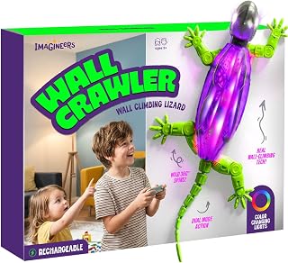 Imagineers Remote Control Wall Climbing Gecko - Gifts for 4 5 6 7 8 9 10 Year Old Boy & Girls - Kids Toys for Ages 3-5, 5-7 - Boys Toys Age 4-6, 6-8 - RC Crawler Lizard Toy - Gift for 5 Year Old Boy