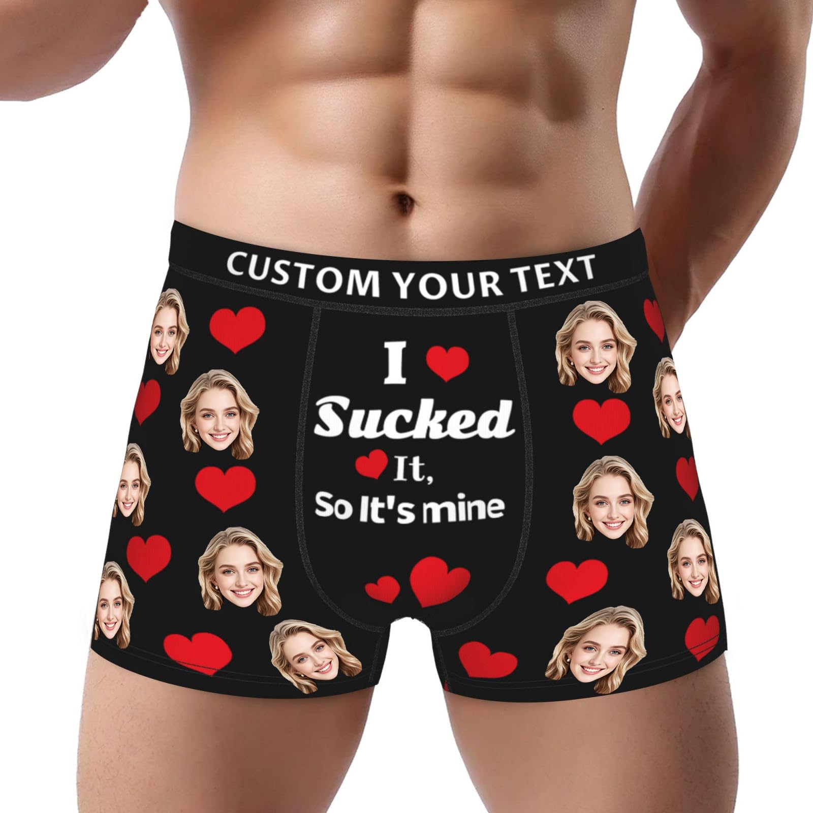 Boxers with Face, Boyfriend Underwear with My Face, Customized Gifts for Men Chr
