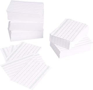 AmazonBasics - Index cards, lined, A8, white (100 pieces)
