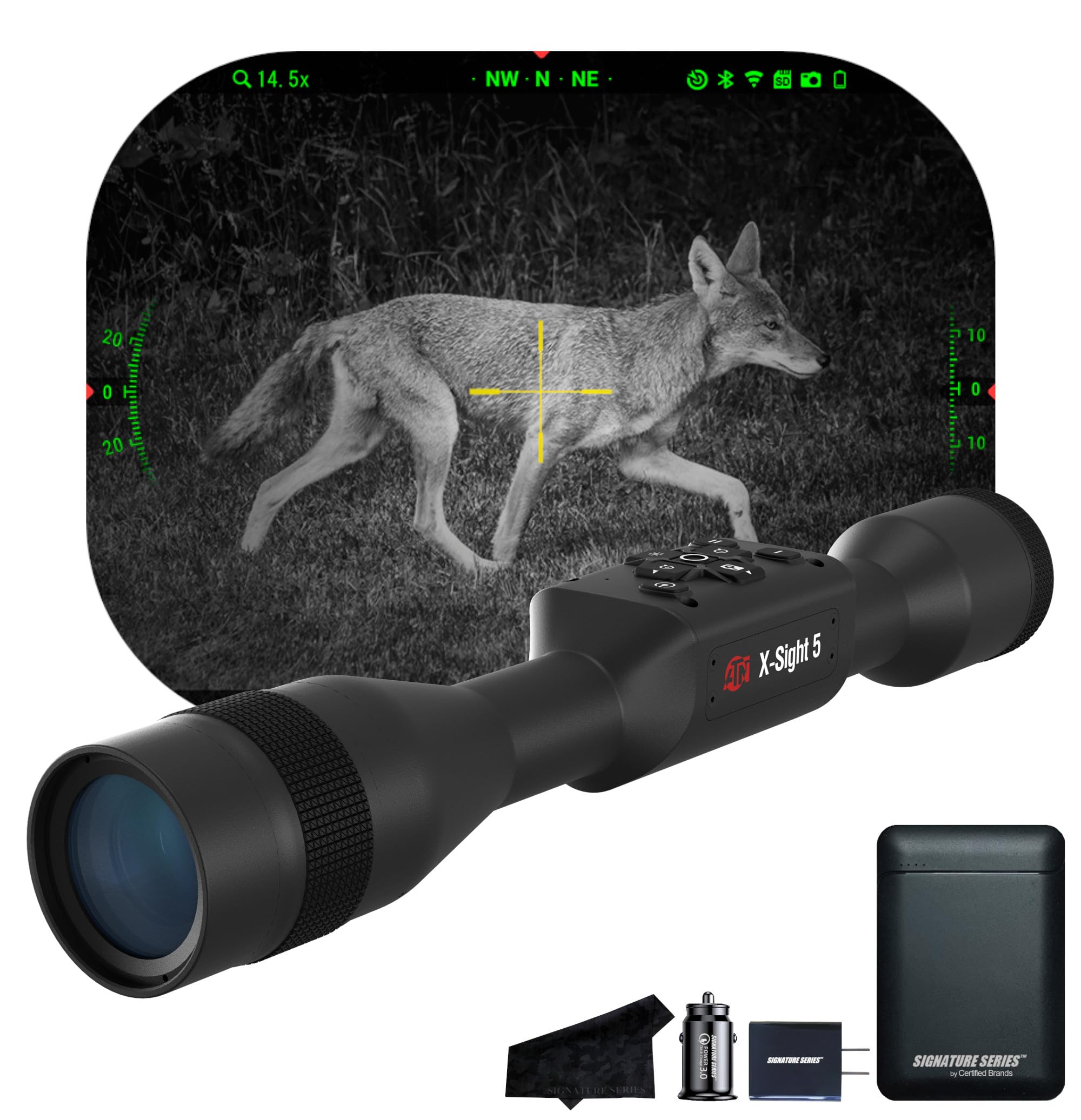ATN X-Sight 5 Ultra HD 4K+ Smart Day & Night Vision Scope with Built-in Ballisti