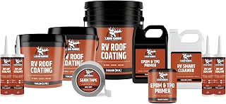 Liquid Rubber RV Roof Coating - Camper & Trailer, 40 Ft Leak Repair Kit