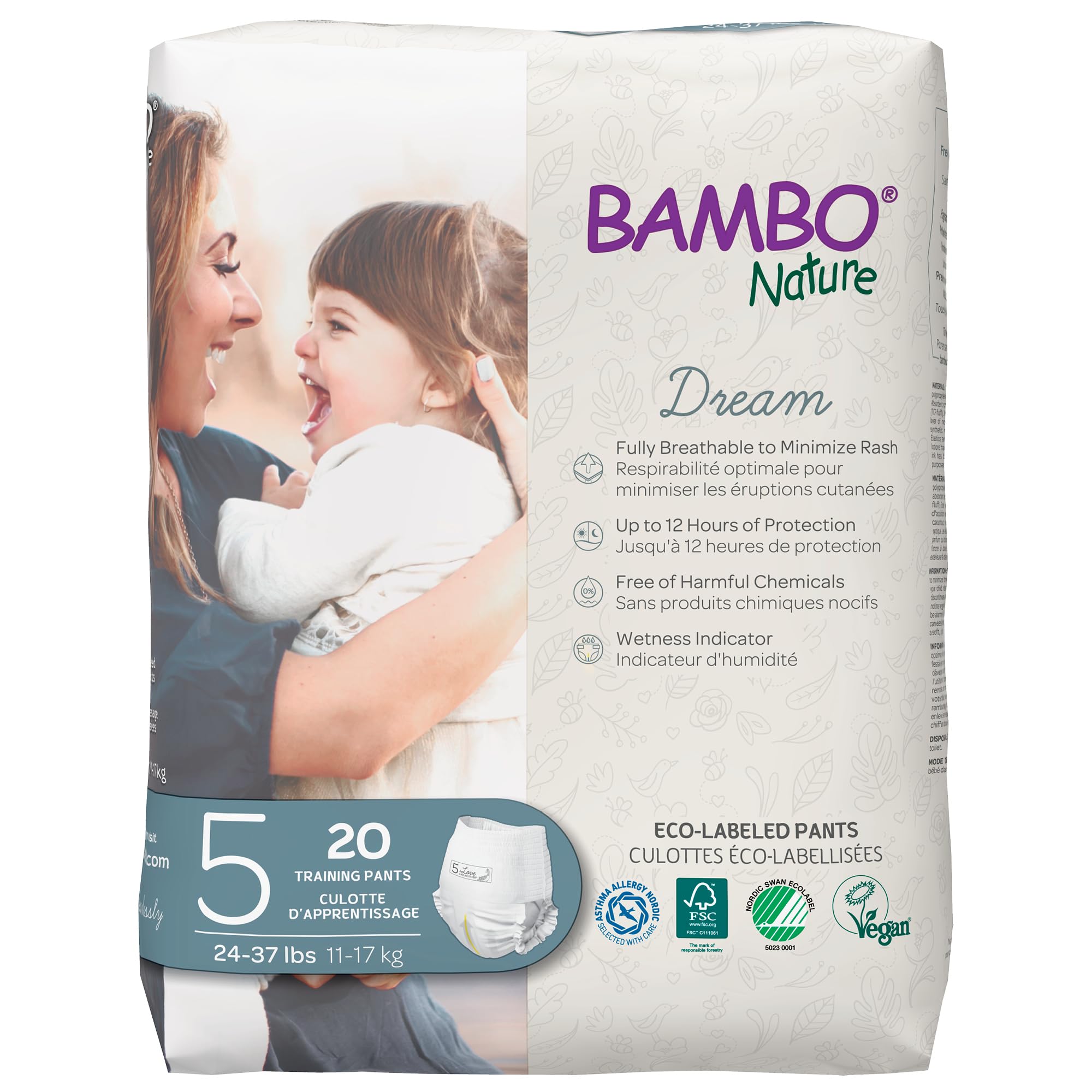 Bambo Nature Hypoallergenic Training Pants, Eco-Labeled Training Pants, Totally 