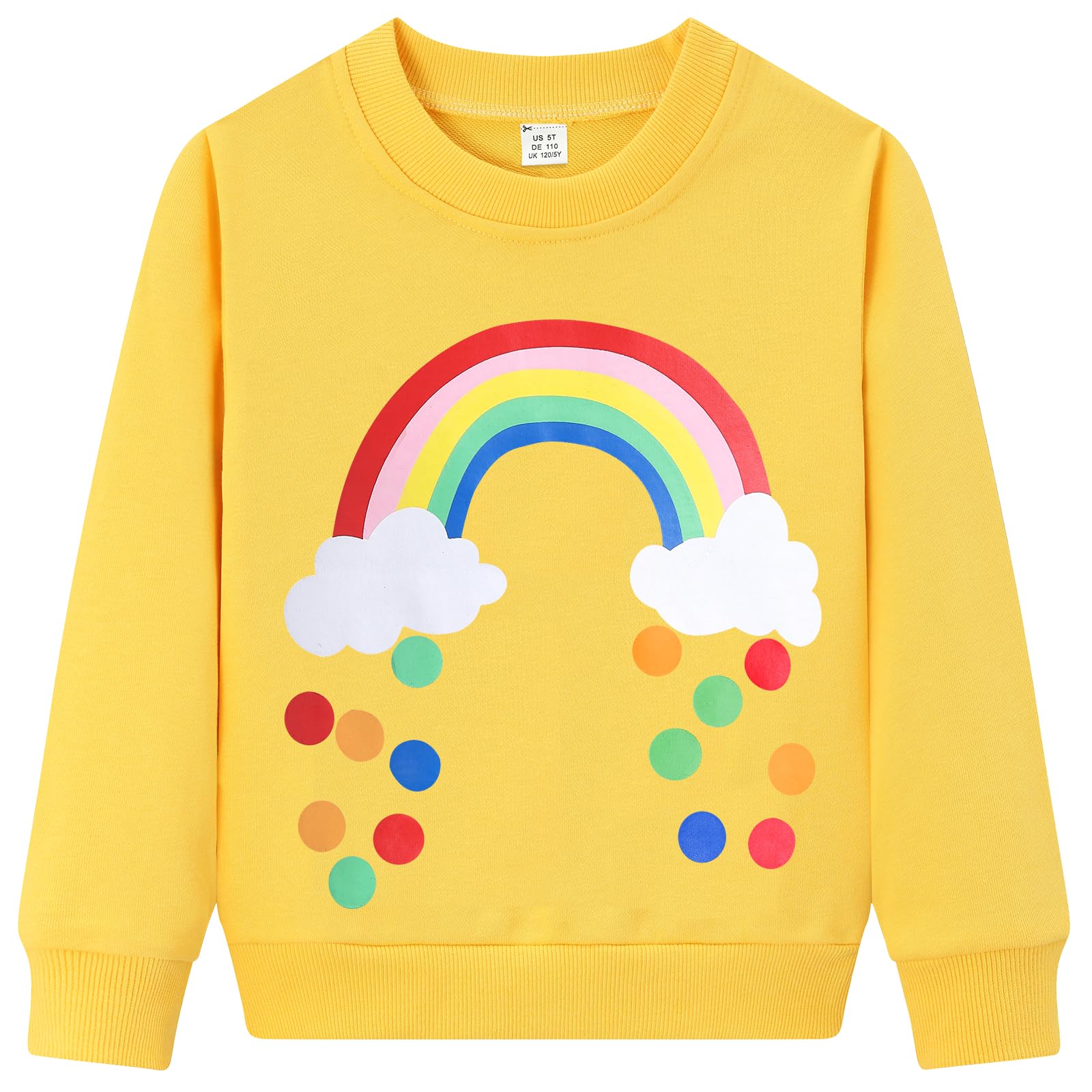 Dinopjs Little Girls Sweatshirt Jumper Cotton Rainbow Unicorn Kids Shirt Tops Lo