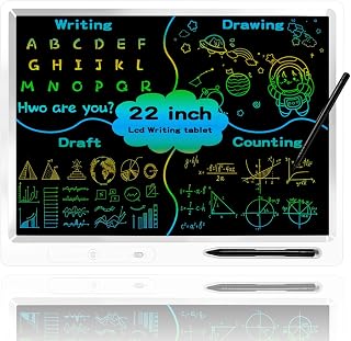 LCD Writing Tablet for Kids, 22 Inch Writing Board for Kids with 2pens and Adjustable Bracket, Adult Teacher Home School Education Office Supplies, Educational Toys for 3-12 Years Boys and Girls