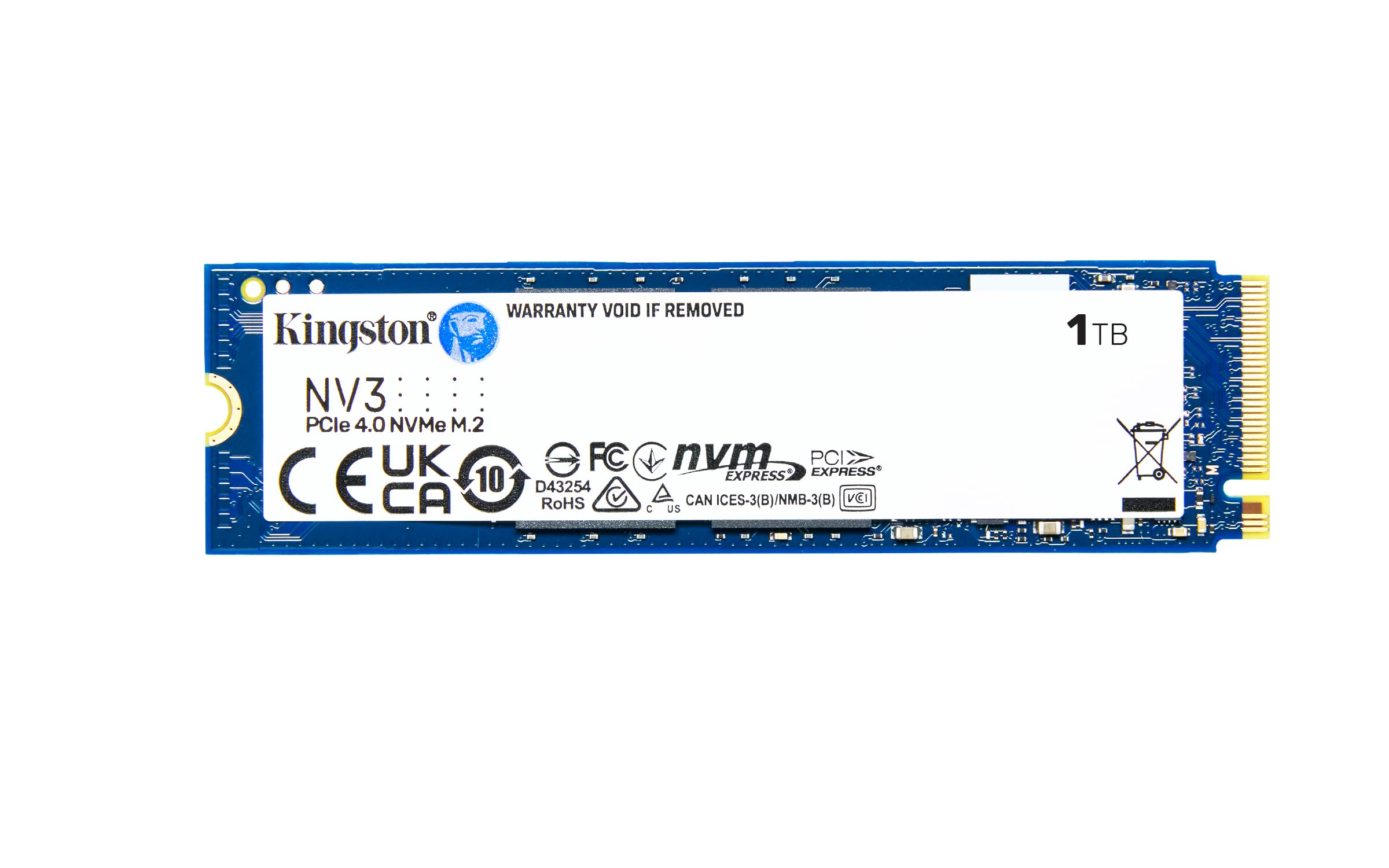 Kingston NV3 1TB M.2 2280 NVMe SSD | PCIe 4.0 Gen 4x4 | Up to 6000 MB/s | SNV3S/