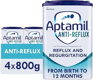Aptamil Anti-Reflux Baby Milk Powder Formula, from Birth, 800g (Pack of 4) | Nutritionally Complete, Food for Special Medical Purposes, for Reflux & Regurgitation
