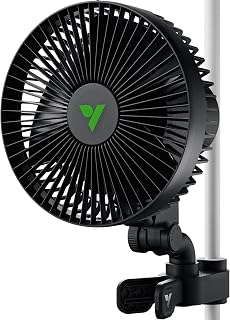 VIVOSUN AeroWave A6 Grow Tent Clip Fan, 6" Auto Oscillating Fan, 1-Pack | Secure Non-Slip Clamp, Strong Air Circulating, Low Noise, US Patented Circulation Fan for Hydroponic Ventilation