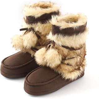 Home Slipper Women's Soft Fleece Plush Warm Indoor House Slipper Boots Shoes