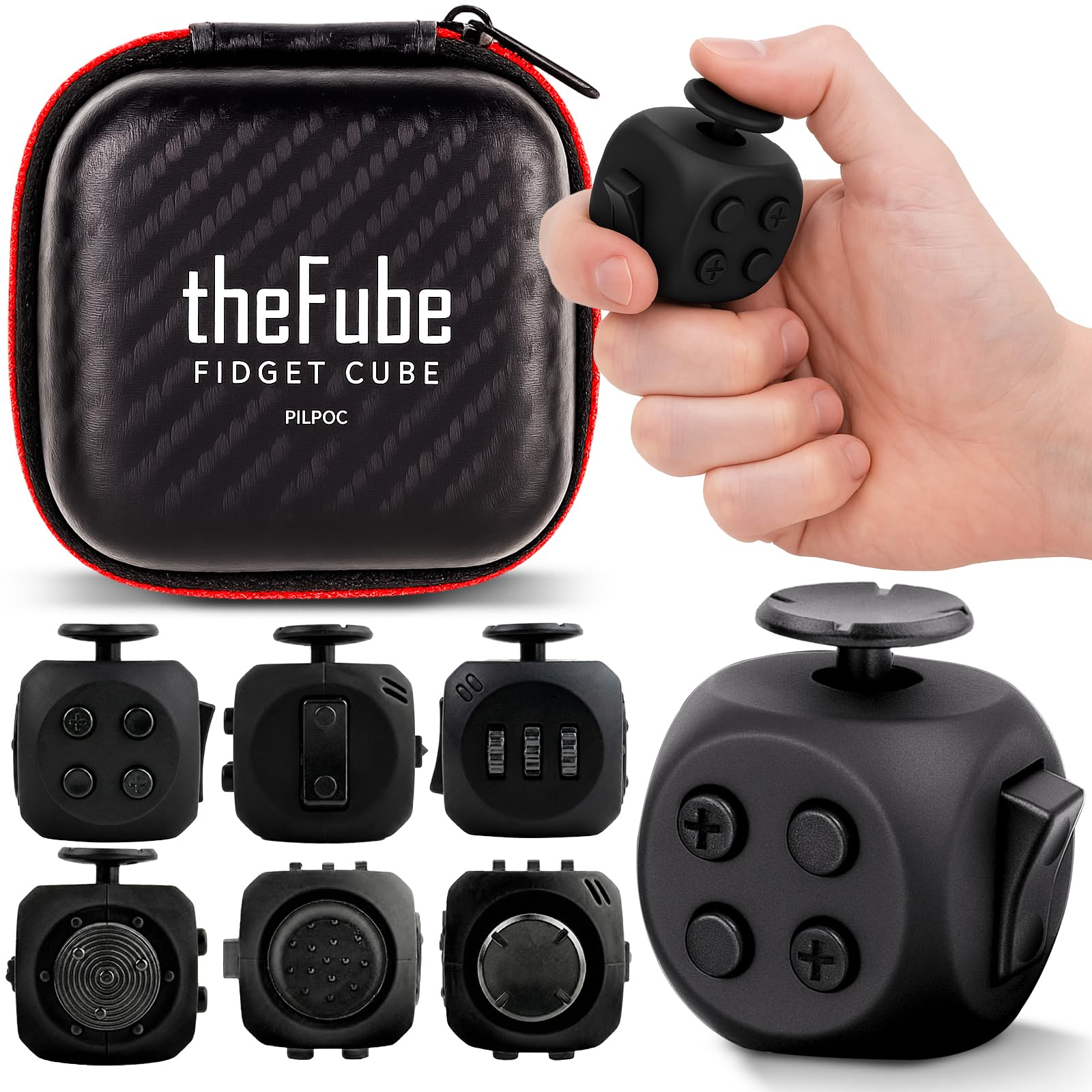 PILPOC theFube Fidget Cube, Stress Relief Infinity Cube for Adults & Kids | 6-Si