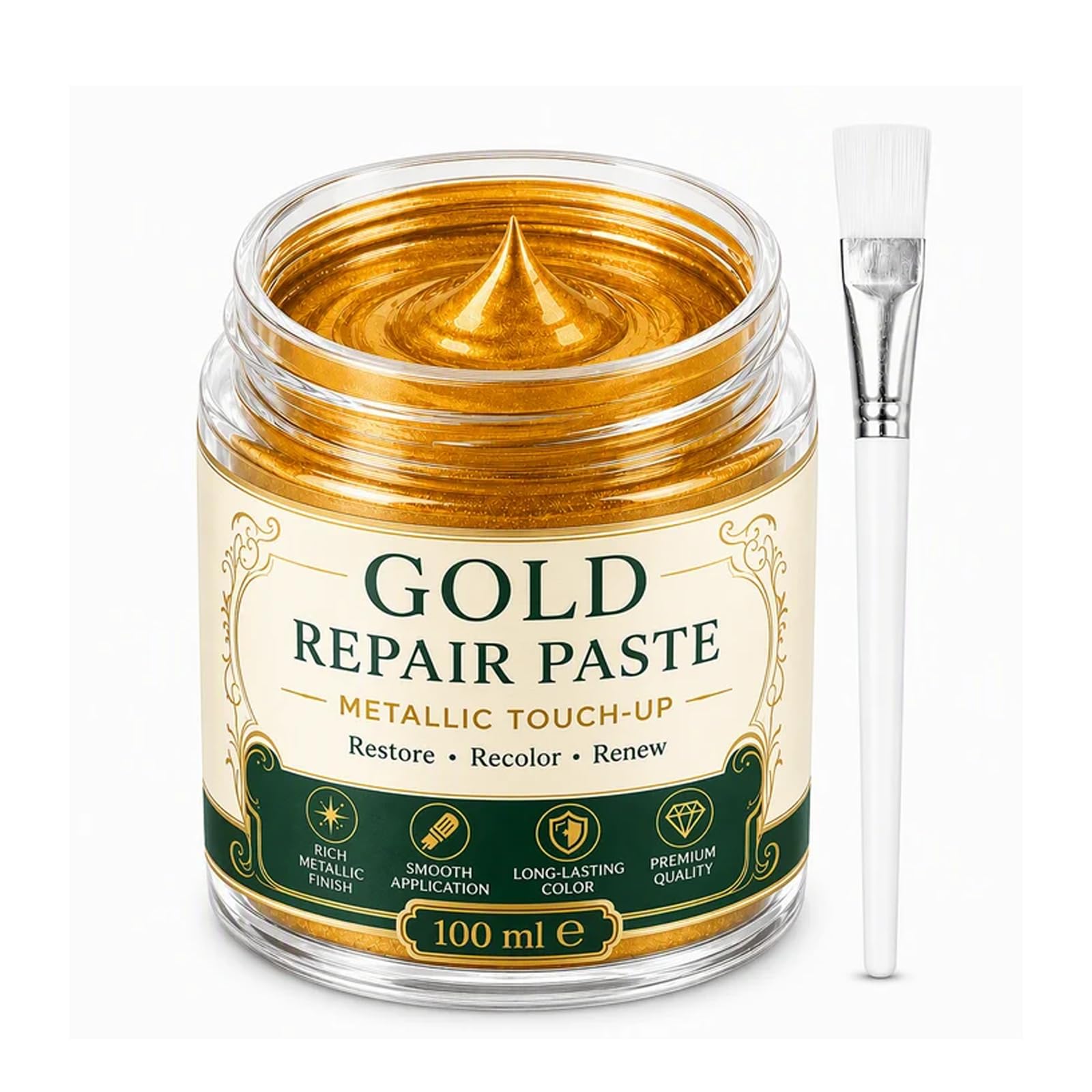 2027 New Gold Metallic Refinishing Repair Paste with Brush (1PC) | Gold Repair P