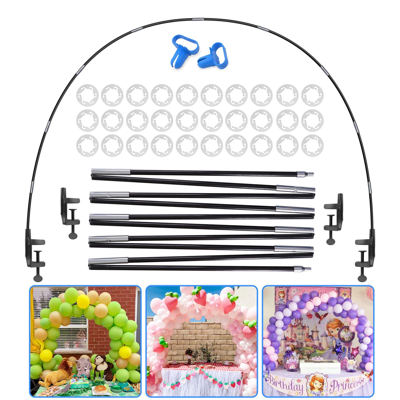 13FT Table Balloon Arch Kit Stand – Adjustable Balloon Arch Stand for Table, Reu