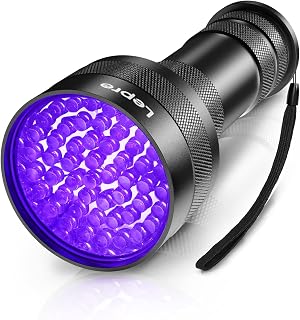 Lepro UV Torch, 51 LED UV Light Torch, 395nm Ultraviolet Flashlight | Blacklight Detector for Pet Urine, Stain, Bed Bugs, Banknote and More