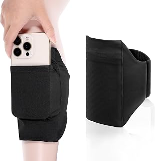 XLIUAX Leg Phone Holder, Cell Phone Leg Straps Ankle Wallet Thigh Holder Wallet Calf Straps Adjustable Arm Pouch Non Slip Sports Armband Storage Bag for Equestrian Jogger Running Workout