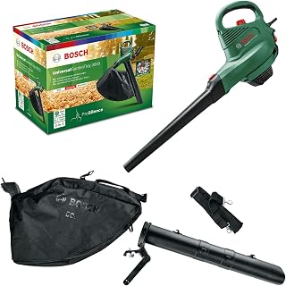 Bosch Electric Leaf Blower and Vacuum UniversalGardenTidy 3000 | 3000 W, collection bag 50 l,variable speed,for blowing, vacuuming shredding leaves, Weight: 4.7 kg