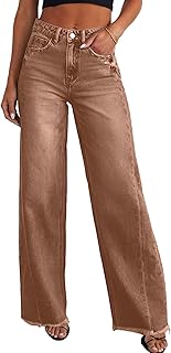 PRETTYGARDEN Wide Leg Jeans For Women Trendy 2025 Trendy High Waist Stretch Loose Loose Denim Palazzo Pants With Pockets