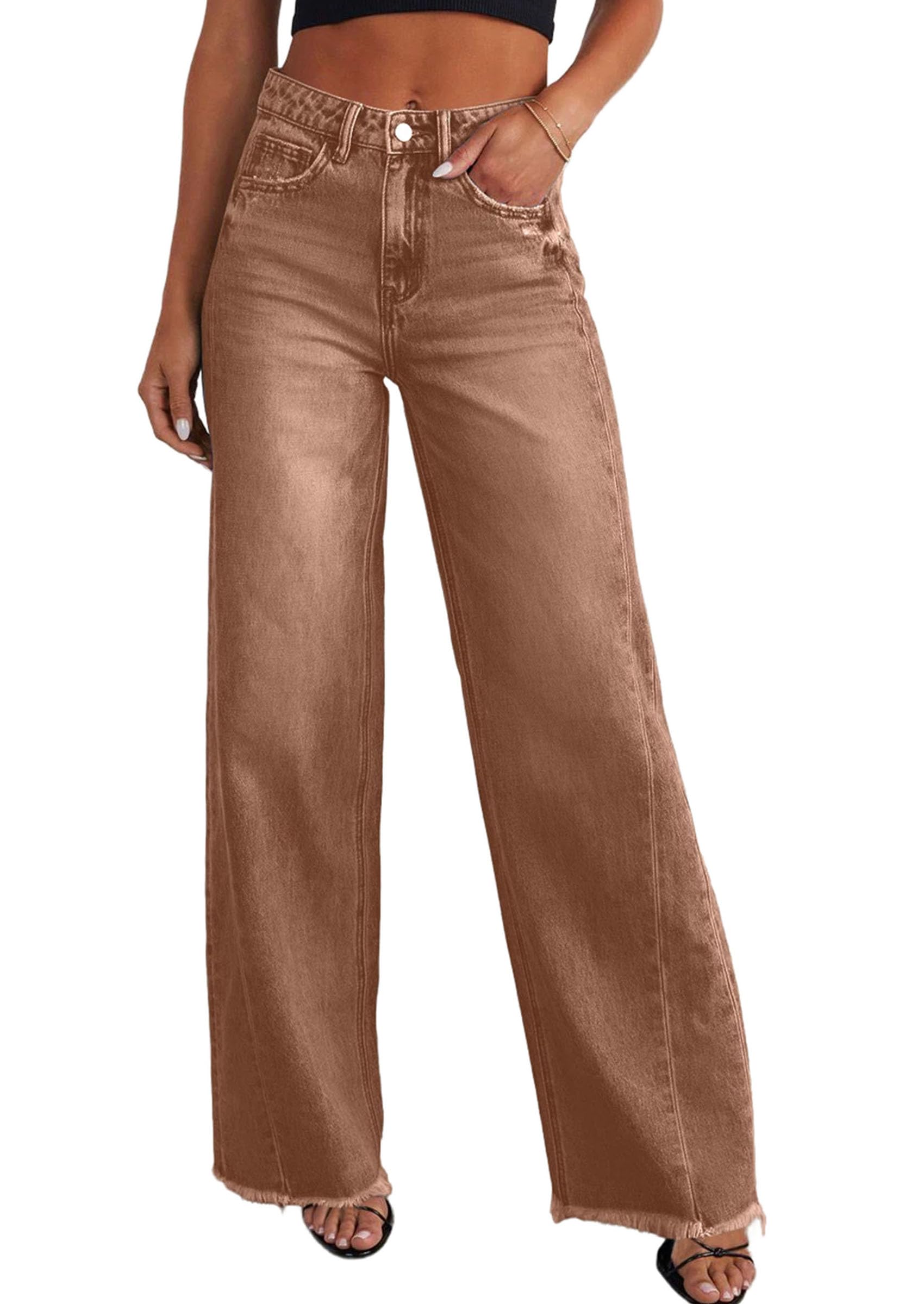 PRETTYGARDEN Wide Leg Jeans For Women Trendy 2025 Trendy High Waist Stretch Loos