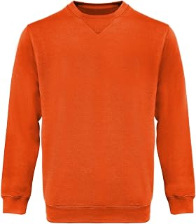 WORK IDEA Men's Round Neck Sweatshirt, Workwear, Basic Pullover for Men